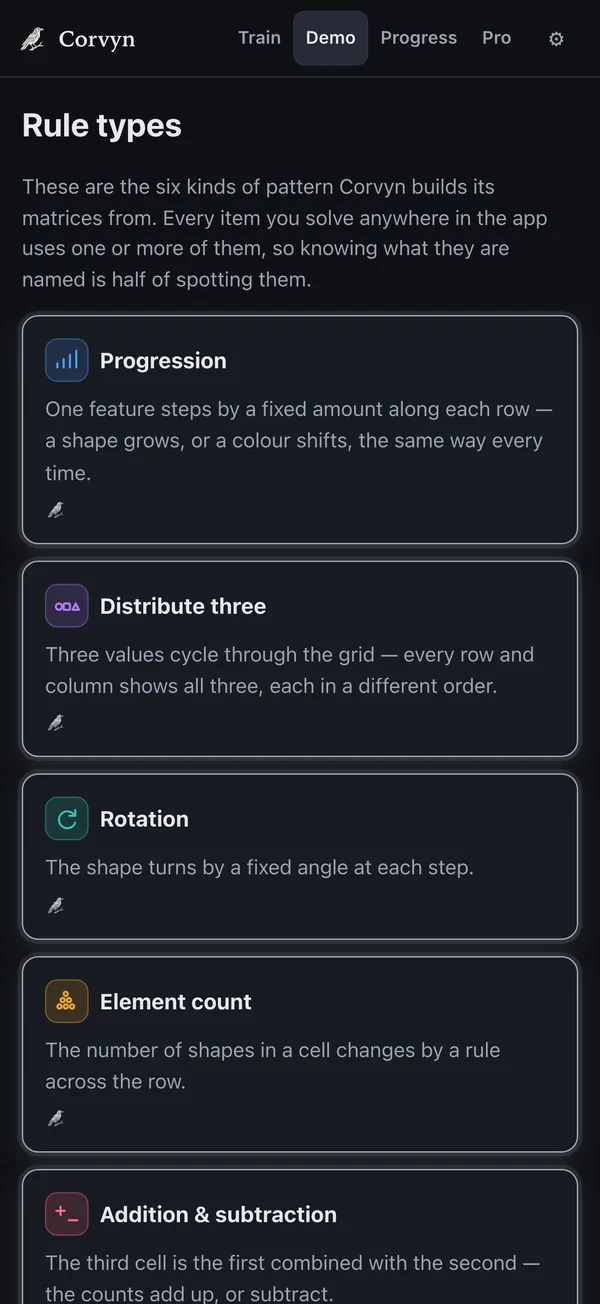 All six rule types